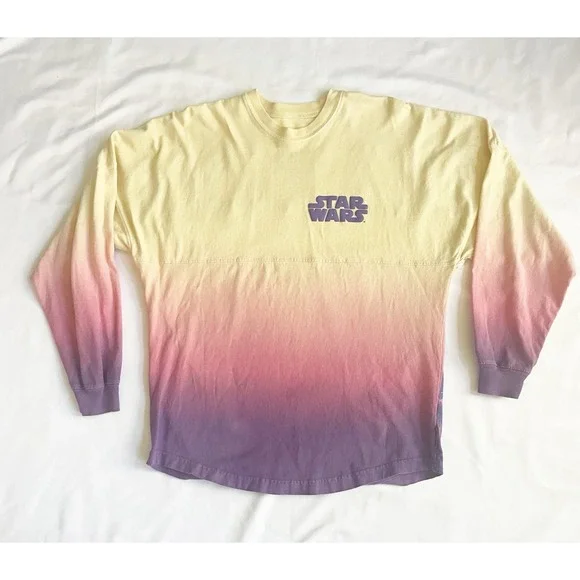 Disney Star Wars Spirit Jersey Adult XS Naboo Galaxy's Edge Tie Dye Yellow - Picture 2 of 13